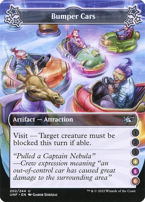 Bumper Cars - Unfinity (#202f) - Illustrated by Gabor Szikszai - Magic: The Gathering Card