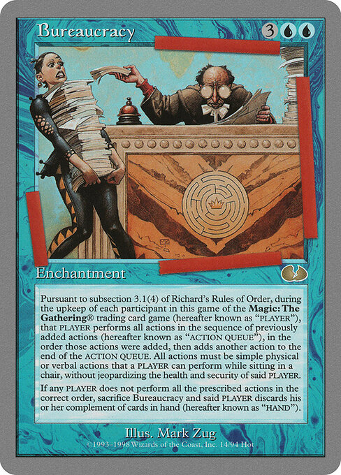 Bureaucracy - Unglued (#14) - Illustrated by Mark Zug - Magic: The Gathering Card