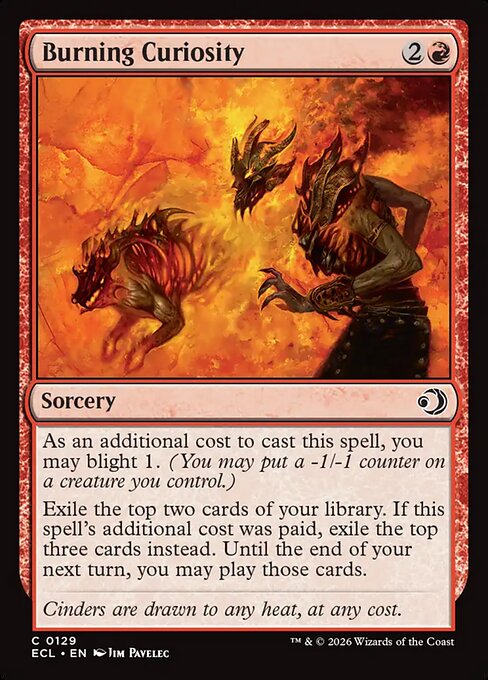 Burning Curiosity - Lorwyn Eclipsed Magic card