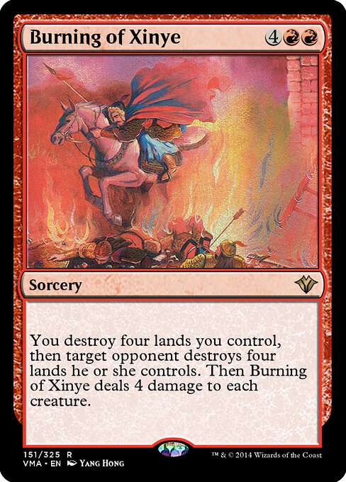 Burning of Xinye - Vintage Masters Magic card