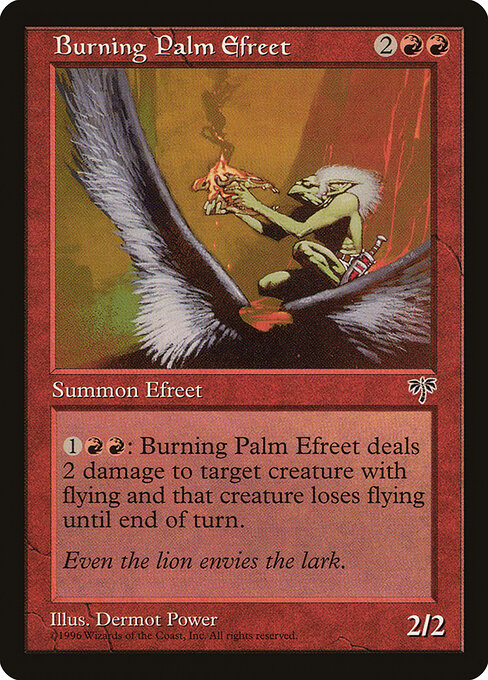 Burning Palm Efreet - Mirage Magic card