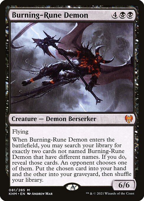Burning-Rune Demon - Kaldheim Magic card