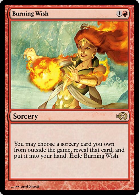 Burning Wish - Judgment (#83) - Illustrated by Scott M. Fischer - Magic: The Gathering Card