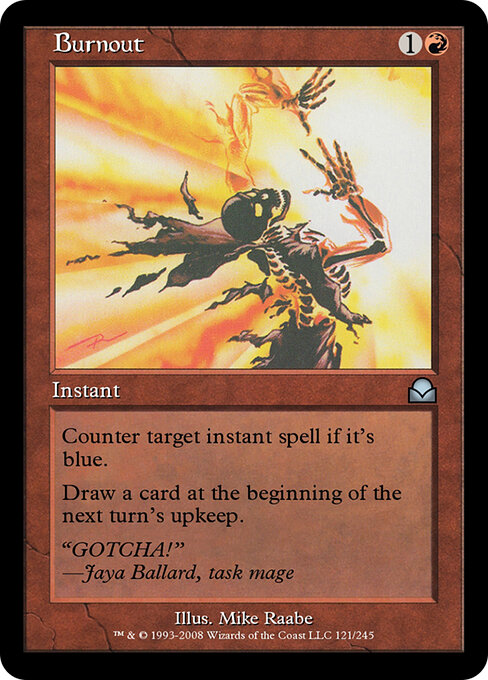 Burnout - Masters Edition II Magic card