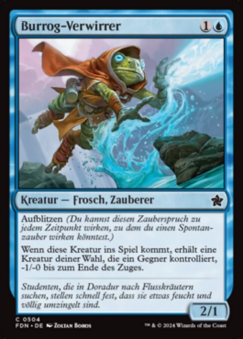Embrouilleur burrog (Burrog Befuddler) - Foundations (#504) - Illustrated by Zoltan Boros - Magic: The Gathering Card