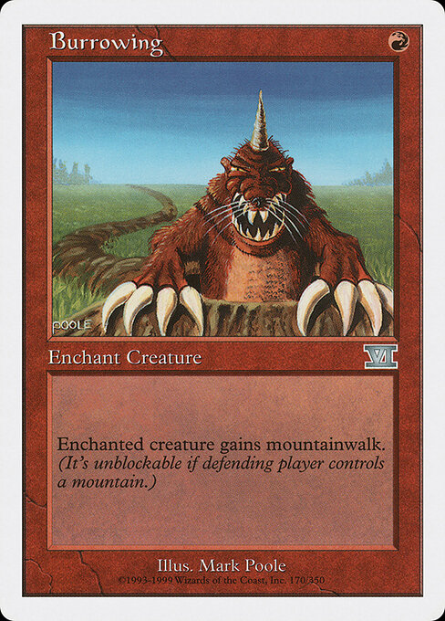 Burrowing - Classic Sixth Edition Magic card