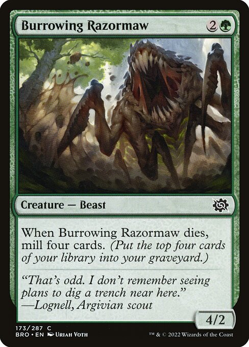 Burrowing Razormaw - The Brothers' War Magic card