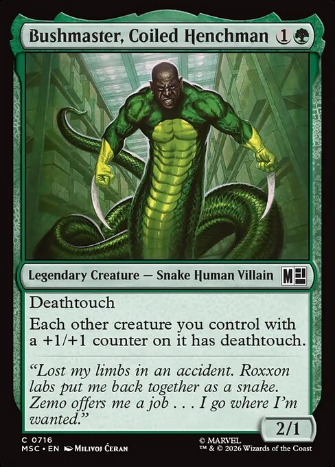 Bushmaster, Coiled Henchman - Marvel Super Heroes Commander Magic card