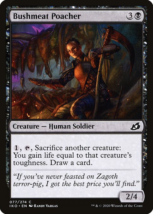Bushmeat Poacher - Ikoria: Lair of Behemoths (#77) - Illustrated by Randy Vargas - Magic: The Gathering Card