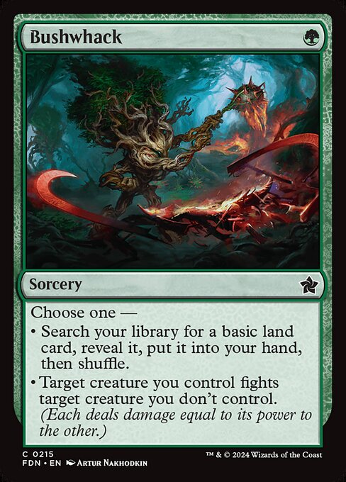 Bushwhack - Foundations (#215) - Illustrated by Artur Nakhodkin - Magic: The Gathering Card