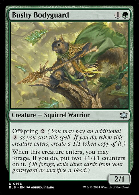 Bushy Bodyguard - Bloomburrow Magic card