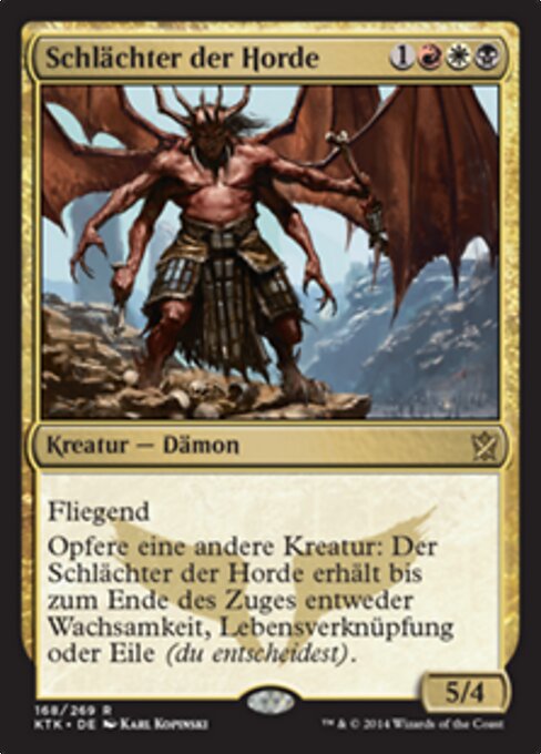 Schlächter der Horde (Butcher of the Horde) - Khans of Tarkir (#168) - Illustrated by Karl Kopinski - Magic: The Gathering Card