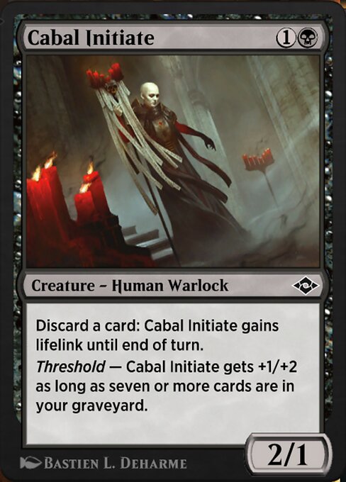 Iniziata della Cabala (Cabal Initiate) - Modern Horizons 2 (#78) - Illustrated by Bastien L. Deharme - Magic: The Gathering Card