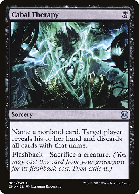 Cabal Therapy - Eternal Masters (#83) - Illustrated by Raymond Swanland - Magic: The Gathering Card