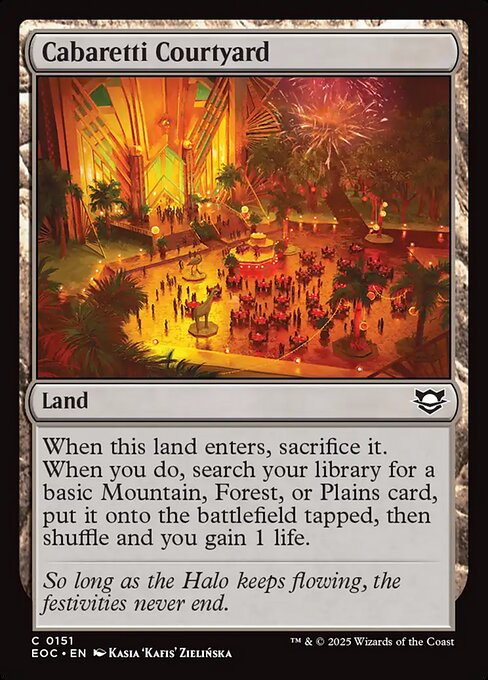 Cabaretti Courtyard - Edge of Eternities Commander (#151) - Illustrated by Kasia 'Kafis' Zielińska - Magic: The Gathering Card