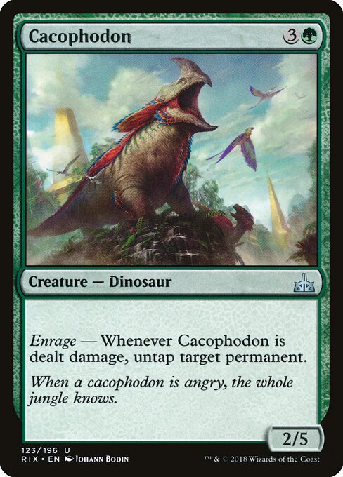 嘯齒龍 (Cacophodon) - Rivals of Ixalan (#123) - Illustrated by Johann Bodin - Magic: The Gathering Card