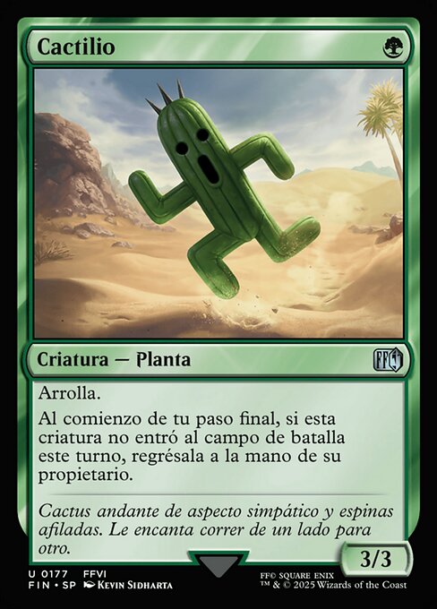 Kyactus (Cactuar) - Final Fantasy (#177) - Illustrated by Kevin Sidharta - Magic: The Gathering Card