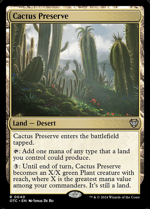 Cactus Preserve - Outlaws of Thunder Junction Commander Magic card