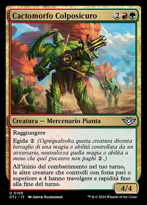 Cactusfolk Sureshot - Outlaws of Thunder Junction (#199) - Illustrated by Artur Nakhodkin - Magic: The Gathering Card