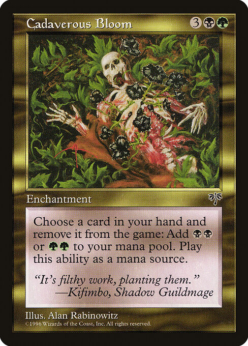 Cadaverous Bloom - Mirage (#258) - Illustrated by Alan Rabinowitz - Magic: The Gathering Card
