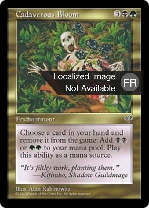 Florescimento Cadavérico (Cadaverous Bloom) - Mirage (#258) - Illustrated by Alan Rabinowitz - Magic: The Gathering Card