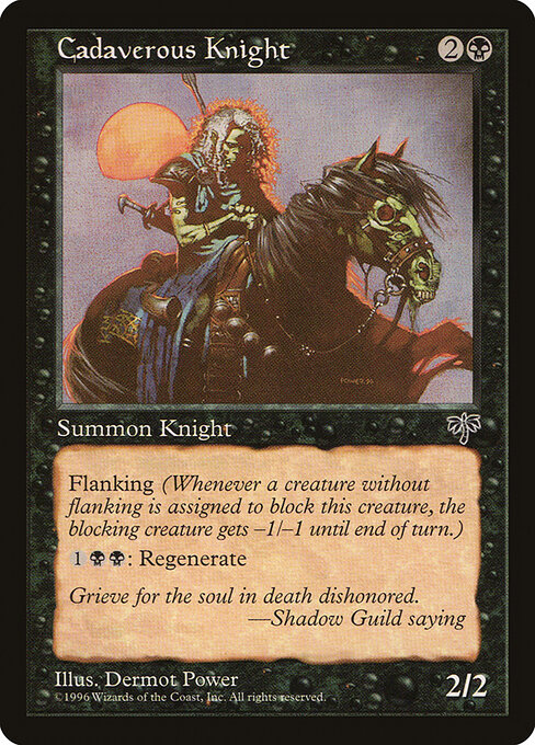 Cadaverous Knight - Mirage (#110) - Illustrated by Dermot Power - Magic: The Gathering Card