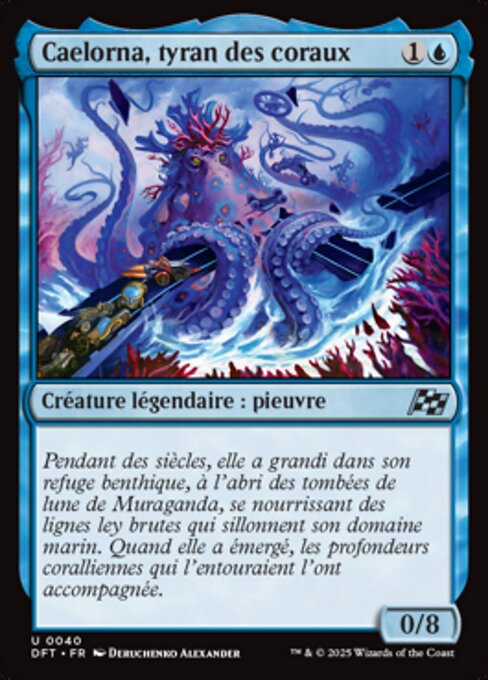 Caelorna, tyran des coraux (Caelorna, Coral Tyrant) - Aetherdrift (#40) - Illustrated by Deruchenko Alexander - Magic: The Gathering Card