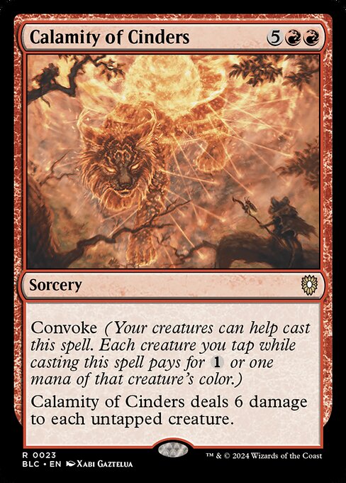 Calamity of Cinders - Bloomburrow Commander Magic card