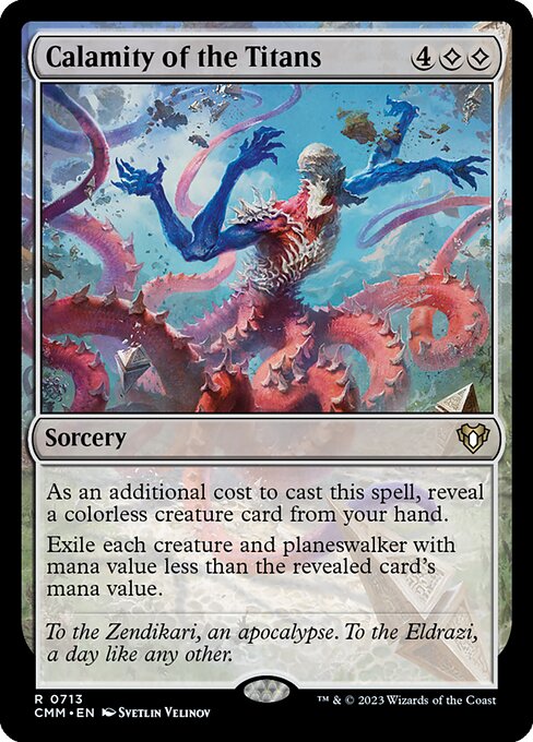 Calamity of the Titans - Commander Masters Magic card