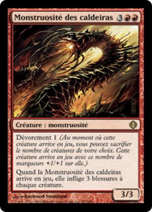 Monstruosité des caldeiras (Caldera Hellion) - Shards of Alara (#95) - Illustrated by Raymond Swanland - Magic: The Gathering Card
