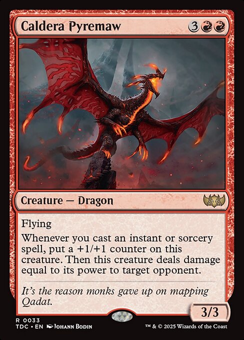 Caldera Pyremaw - Tarkir: Dragonstorm Commander Magic card