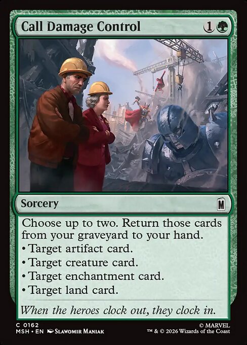 Call Damage Control - Marvel Super Heroes Magic card