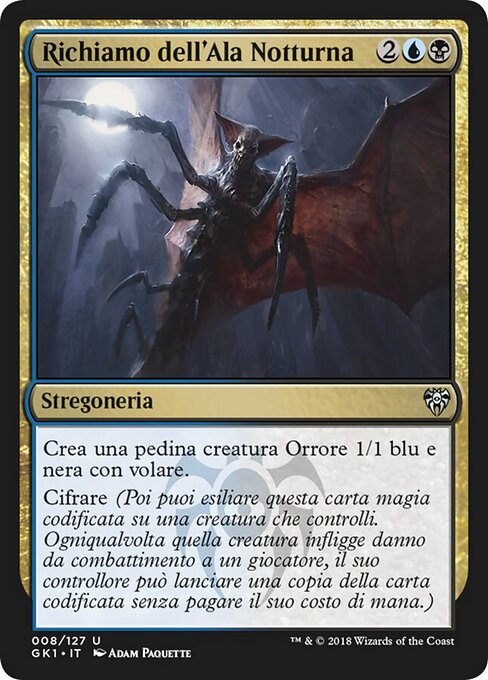 밤날개의 부름 (Call of the Nightwing) - Gatecrash (#149) - Illustrated by Adam Paquette - Magic: The Gathering Card