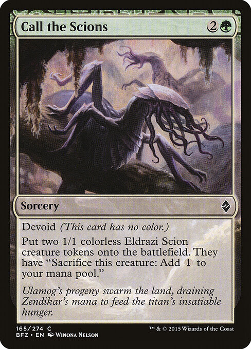 Call the Scions - Battle for Zendikar Magic card