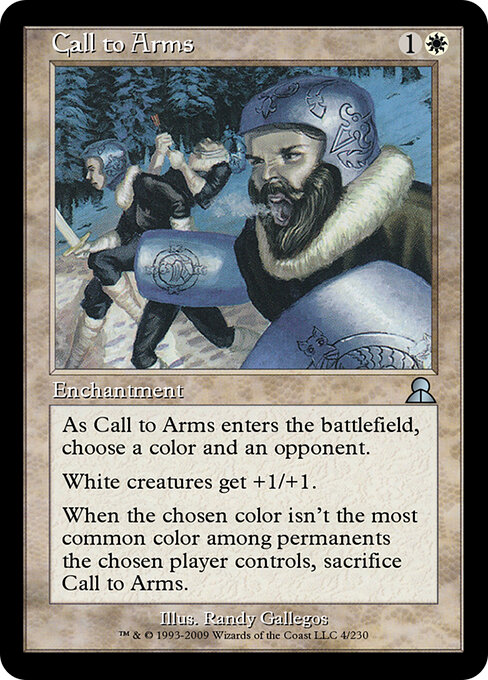 Call to Arms - Masters Edition III Magic card