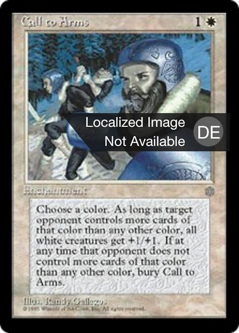 Chiamata alle Armi (Call to Arms) - Ice Age (#10) - Illustrated by Randy Gallegos - Magic: The Gathering Card