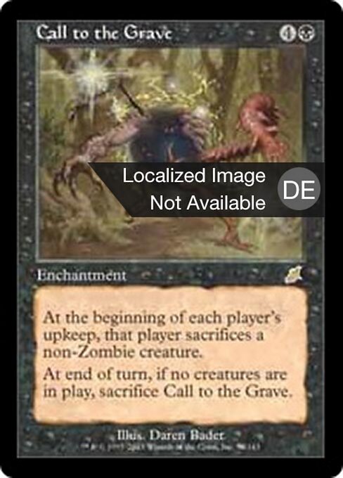 Ruf in das Grab (Call to the Grave) - Magic 2012 (#85) - Illustrated by Daarken - Magic: The Gathering Card