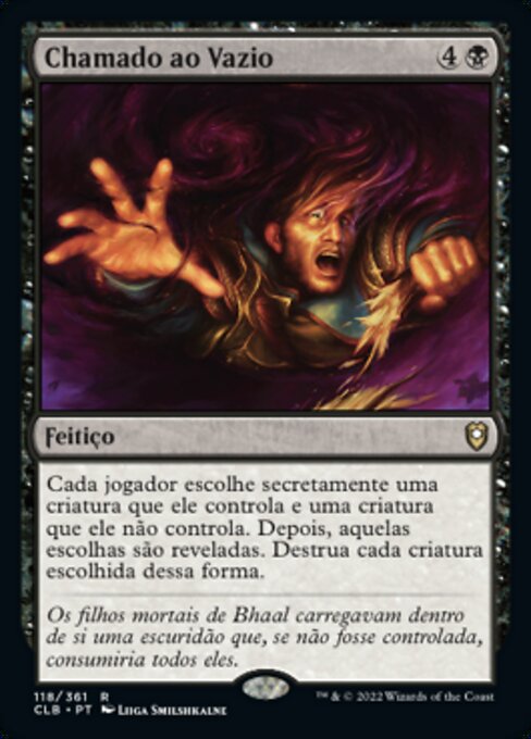 Chamado ao Vazio (Call to the Void) - Commander Legends: Battle for Baldur's Gate (#118) - Illustrated by Liiga Smilshkalne - Magic: The Gathering Card