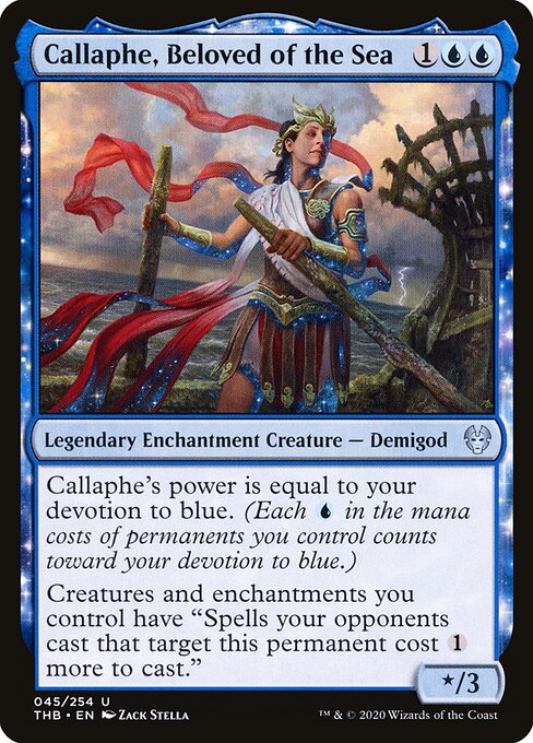 Callaphe, Beloved of the Sea - Theros Beyond Death (#45) - Illustrated by Zack Stella - Magic: The Gathering Card