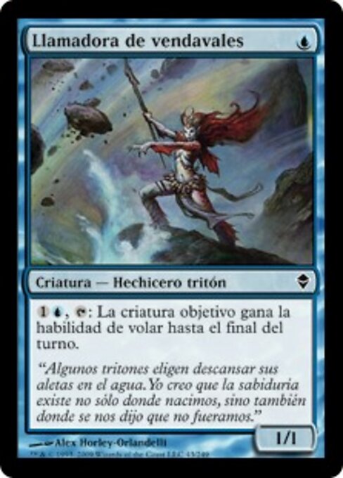 Invocador de Vendaval (Caller of Gales) - Zendikar (#43) - Illustrated by Alex Horley-Orlandelli - Magic: The Gathering Card
