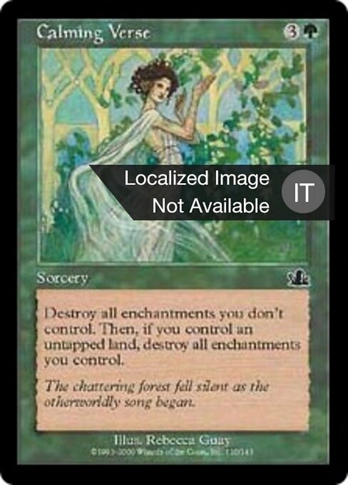 Verso Calmante (Calming Verse) - Prophecy (#110) - Illustrated by Rebecca Guay - Magic: The Gathering Card