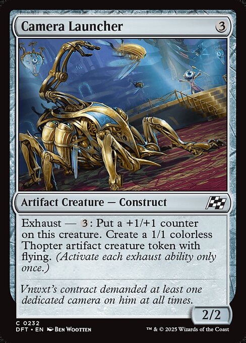 Lanciatore di Telecamere (Camera Launcher) - Aetherdrift (#232) - Illustrated by Ben Wootten - Magic: The Gathering Card