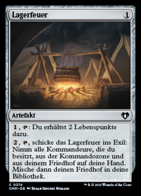 Hoguera (Campfire) - Commander Masters (#374) - Illustrated by Edgar Sánchez Hidalgo - Magic: The Gathering Card
