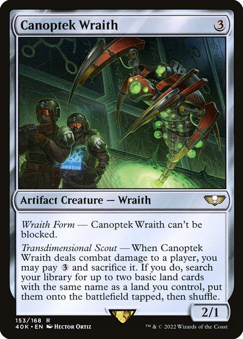 Canoptek Wraith - Warhammer 40,000 Commander (#153) - Illustrated by Hector Ortiz - Magic: The Gathering Card