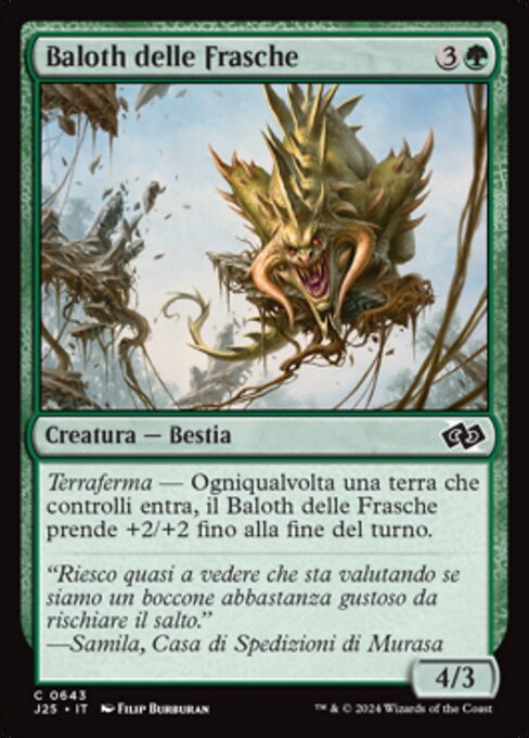 Báloth de la enramada (Canopy Baloth) - Foundations Jumpstart (#643) - Illustrated by Filip Burburan - Magic: The Gathering Card