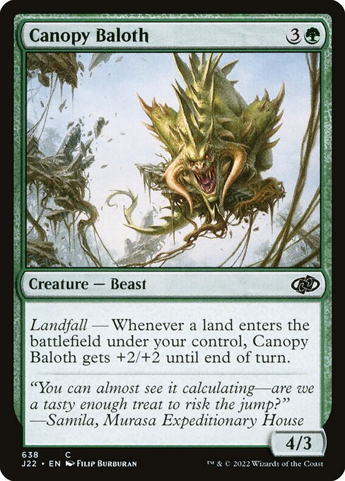 林冠巴洛西 (Canopy Baloth) - Jumpstart 2022 (#638) - Illustrated by Filip Burburan - Magic: The Gathering Card