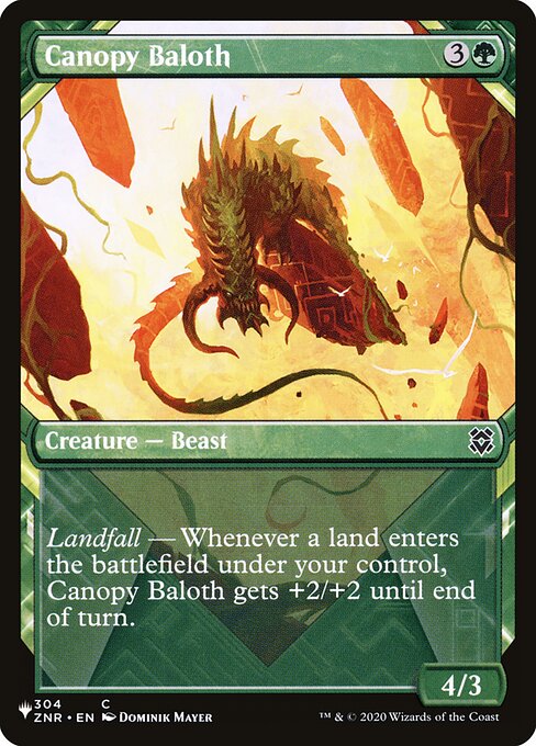 Canopy Baloth - The List (#ZNR-304) - Illustrated by Dominik Mayer - Magic: The Gathering Card