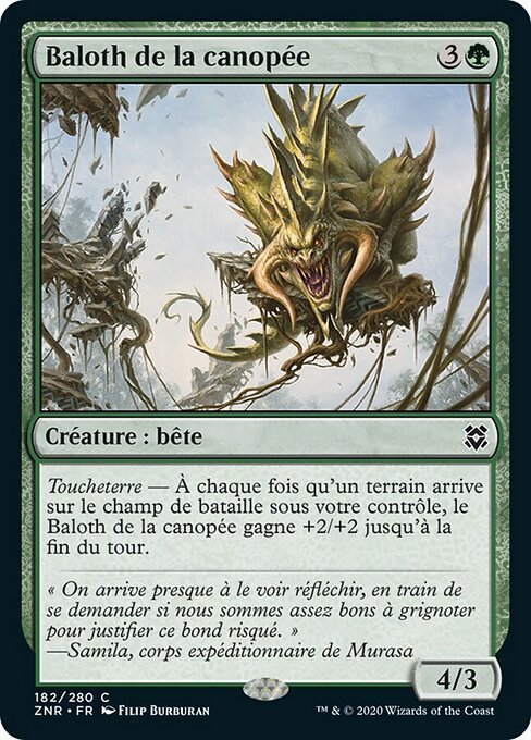 Балот Лесного Полога (Canopy Baloth) - Zendikar Rising (#182) - Illustrated by Filip Burburan - Magic: The Gathering Card