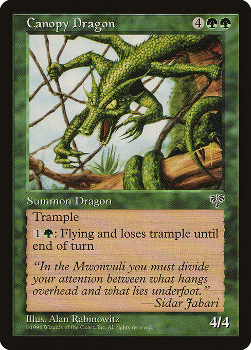 Canopy Dragon - Mirage Magic card