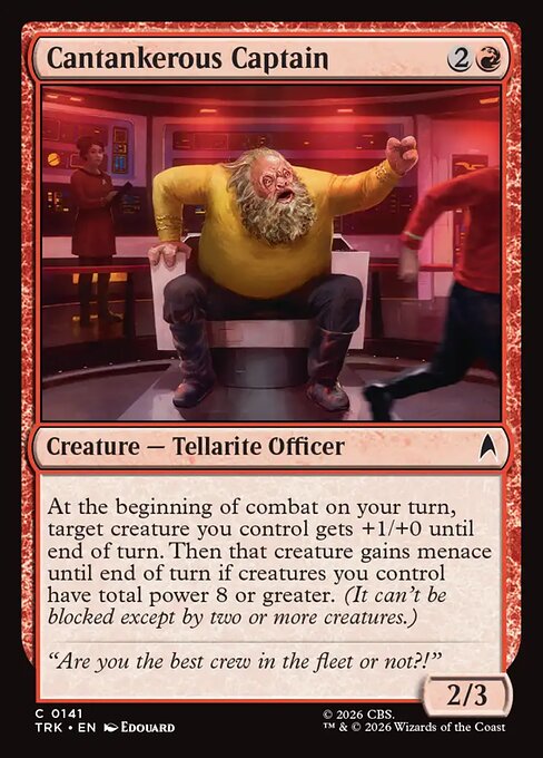 Cantankerous Captain - Star Trek (#141) - Illustrated by Edouard - Magic: The Gathering Card